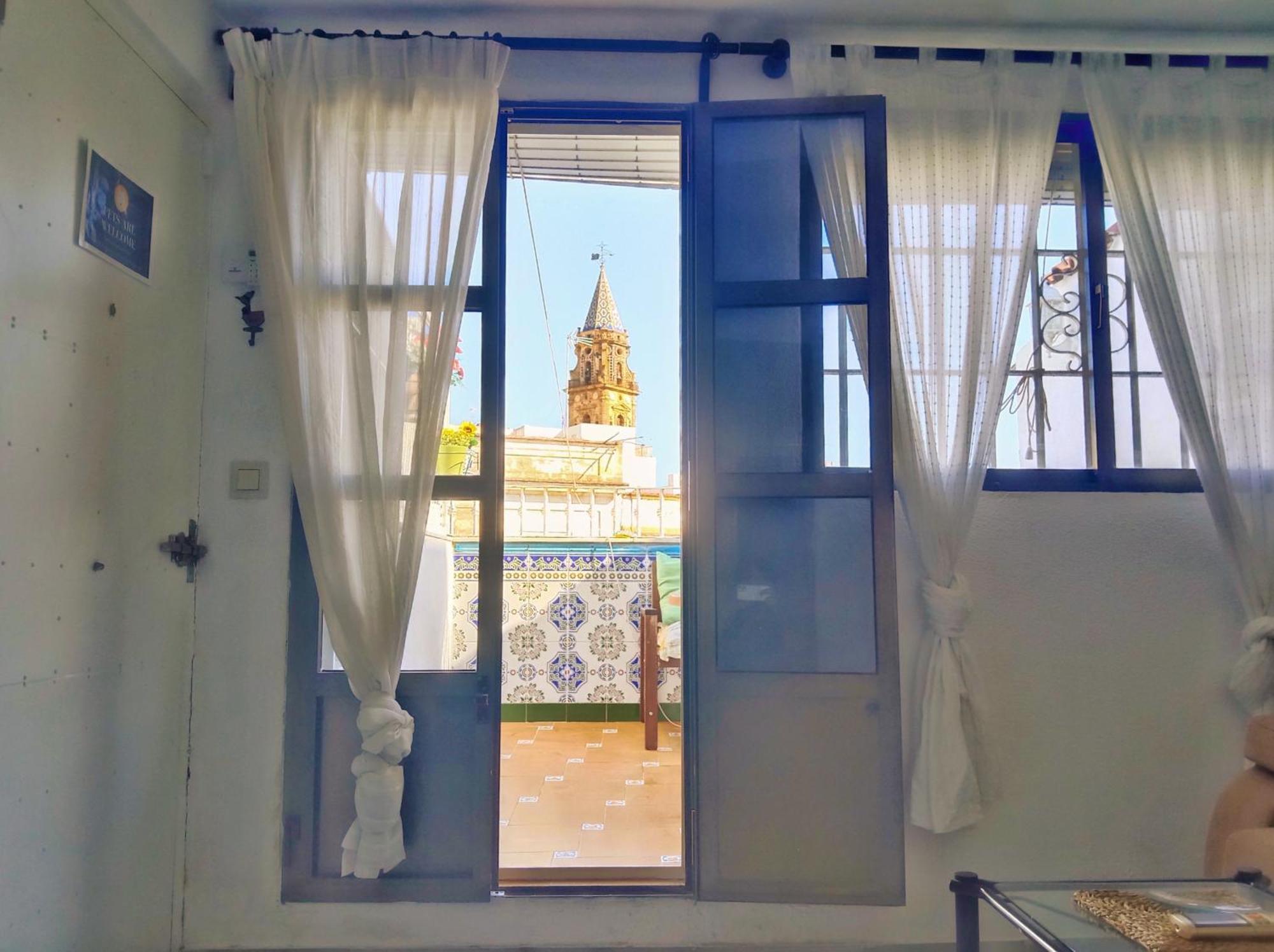 Top Atico Estudio Plaza Del Arenal - Terraza Con Vistas Jerez de la Frontera Luaran gambar