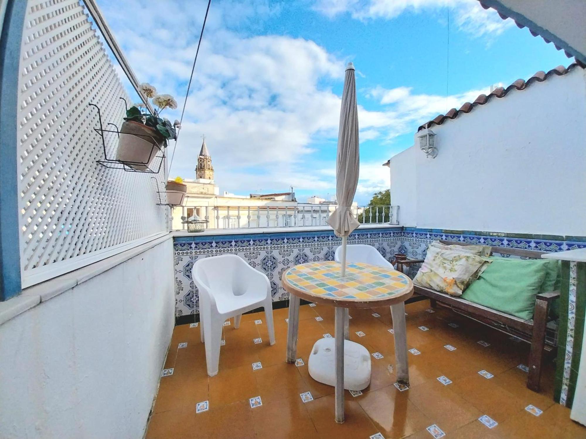 Top Atico Estudio Plaza Del Arenal - Terraza Con Vistas Jerez de la Frontera Luaran gambar